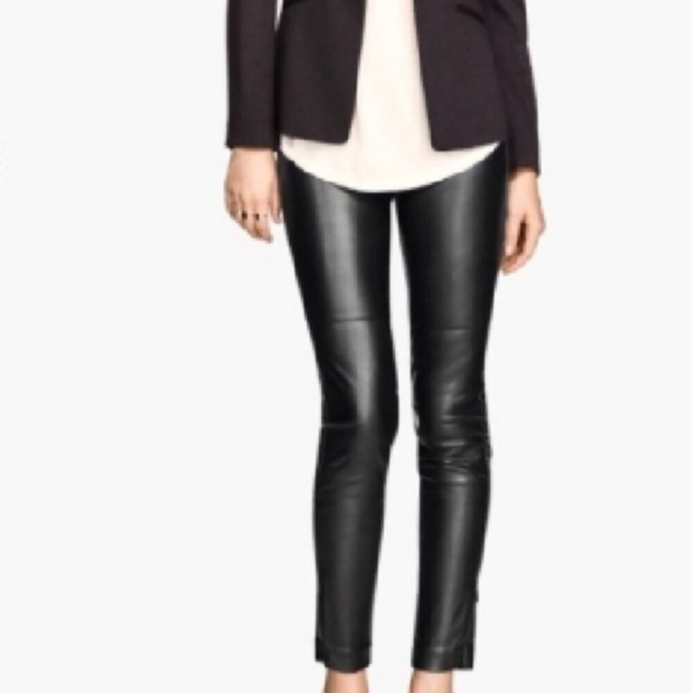 H&M Divided faux leather pants sz12
